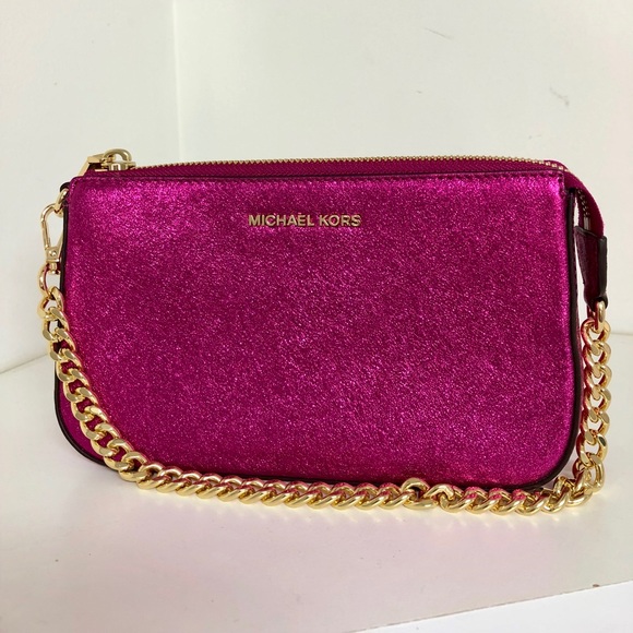 pink and gold michael kors purse
